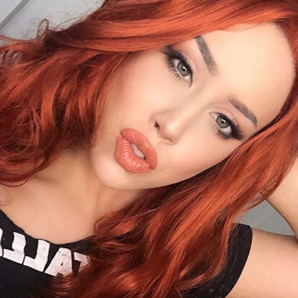 22” COPPER RED BODY WAVYLace Front Wig NEW